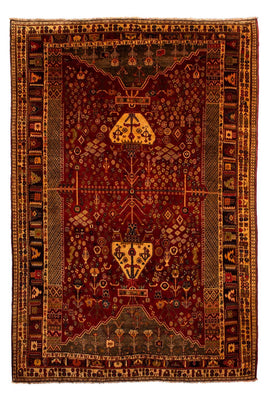 Tapis persan - Nomadic - 290 x 204 cm - rouge foncé