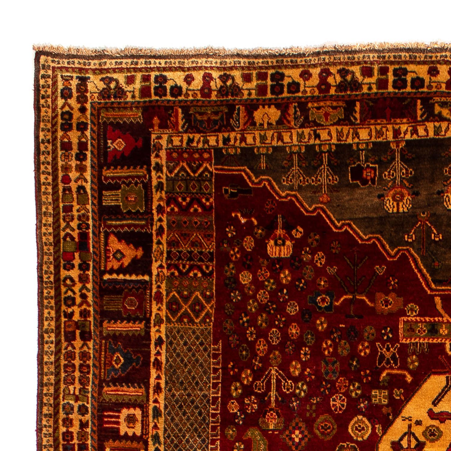 Tapis persan - Nomadic - 290 x 204 cm - rouge foncé