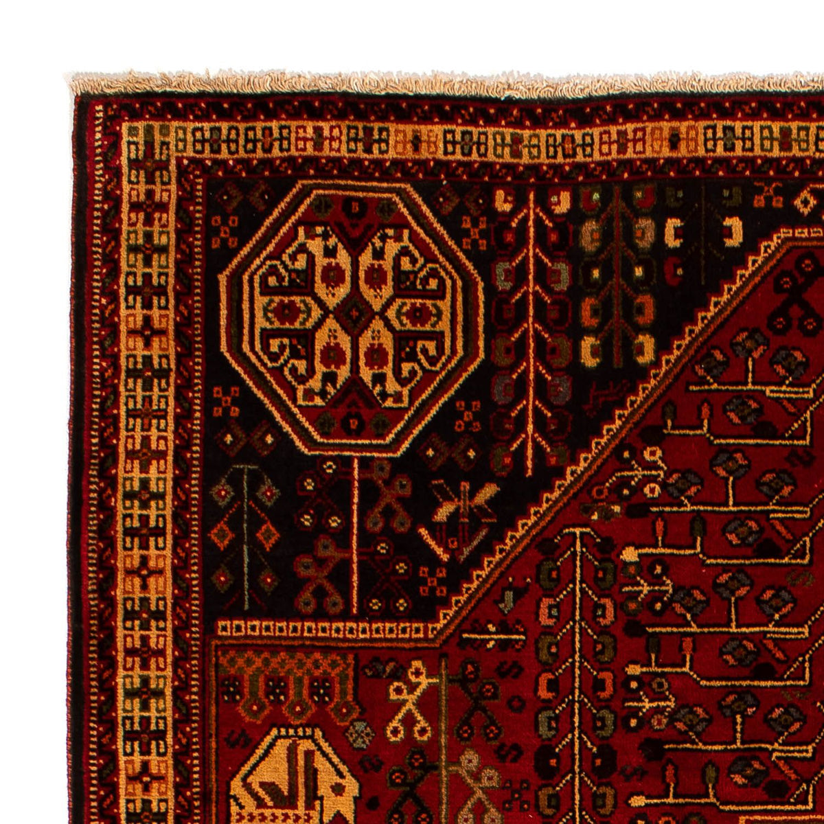 Tapis persan - Nomadic - 290 x 201 cm - rouge foncé