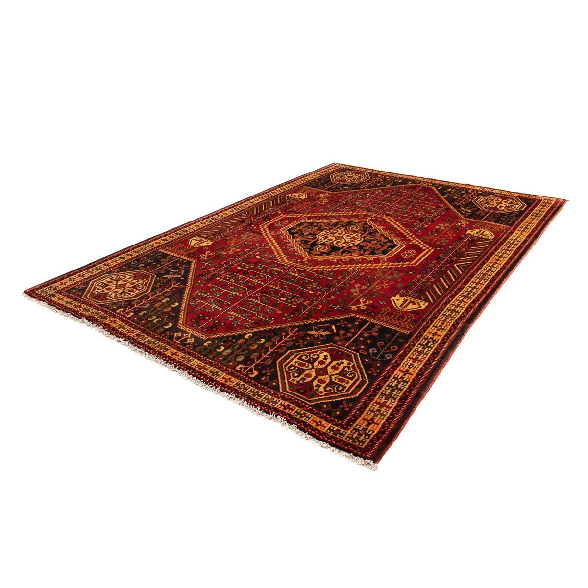 Tapis persan - Nomadic - 290 x 201 cm - rouge foncé