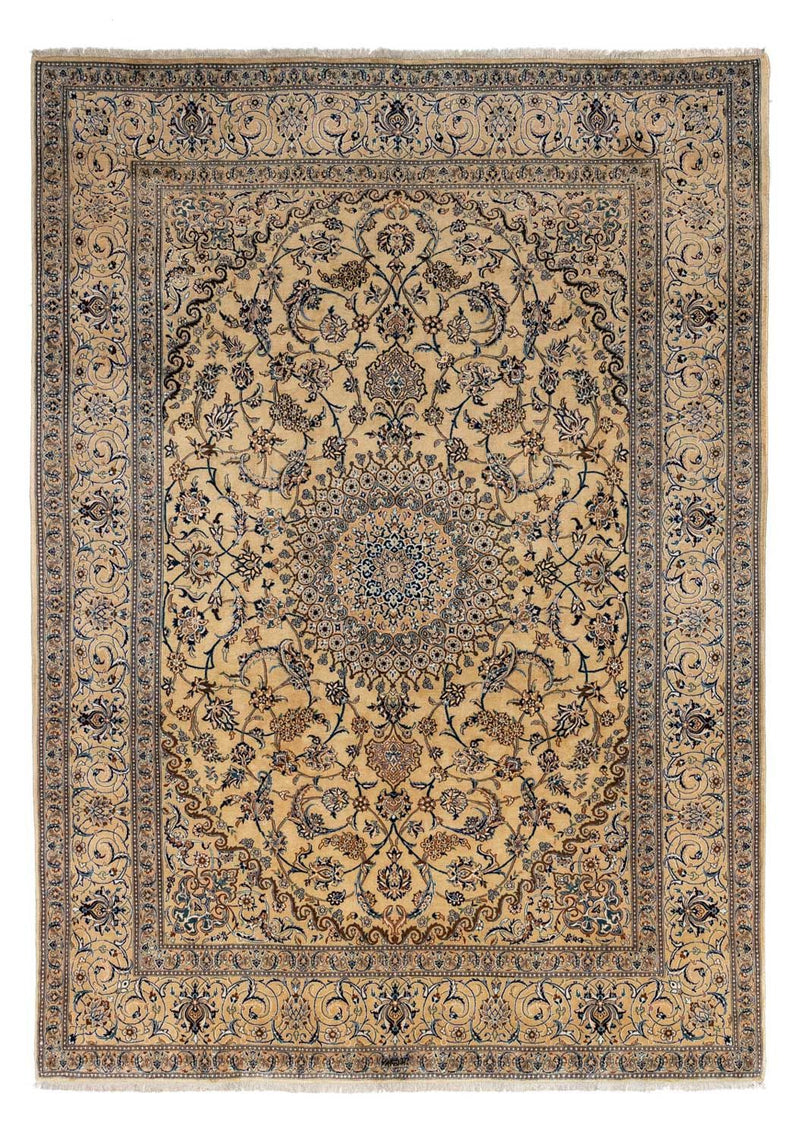 Tapis persan - Nain - Royal - 342 x 240 cm - beige