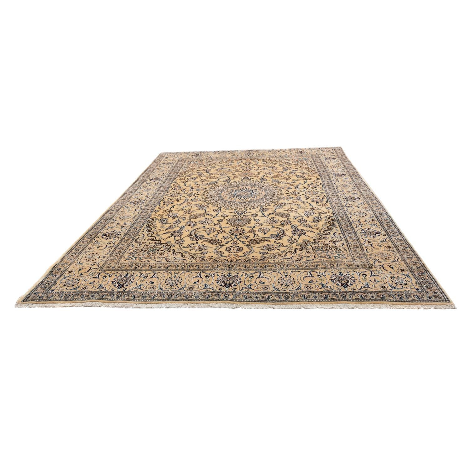 Tapis persan - Nain - Royal - 342 x 240 cm - beige