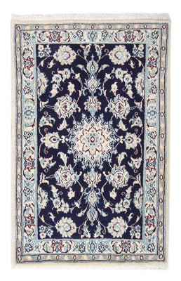 Tapis persan - Nain - Royal - 90 x 58 cm - bleu foncé