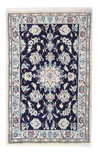 Tapis persan - Nain - Royal - 90 x 58 cm - bleu foncé