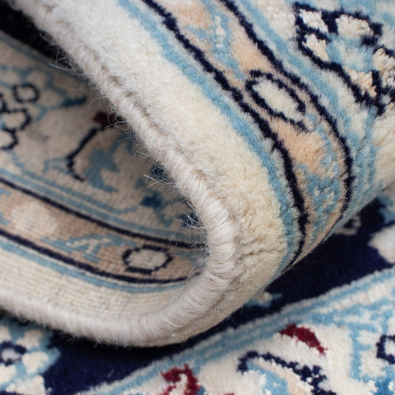 Tapis persan - Nain - Royal - 90 x 58 cm - bleu foncé