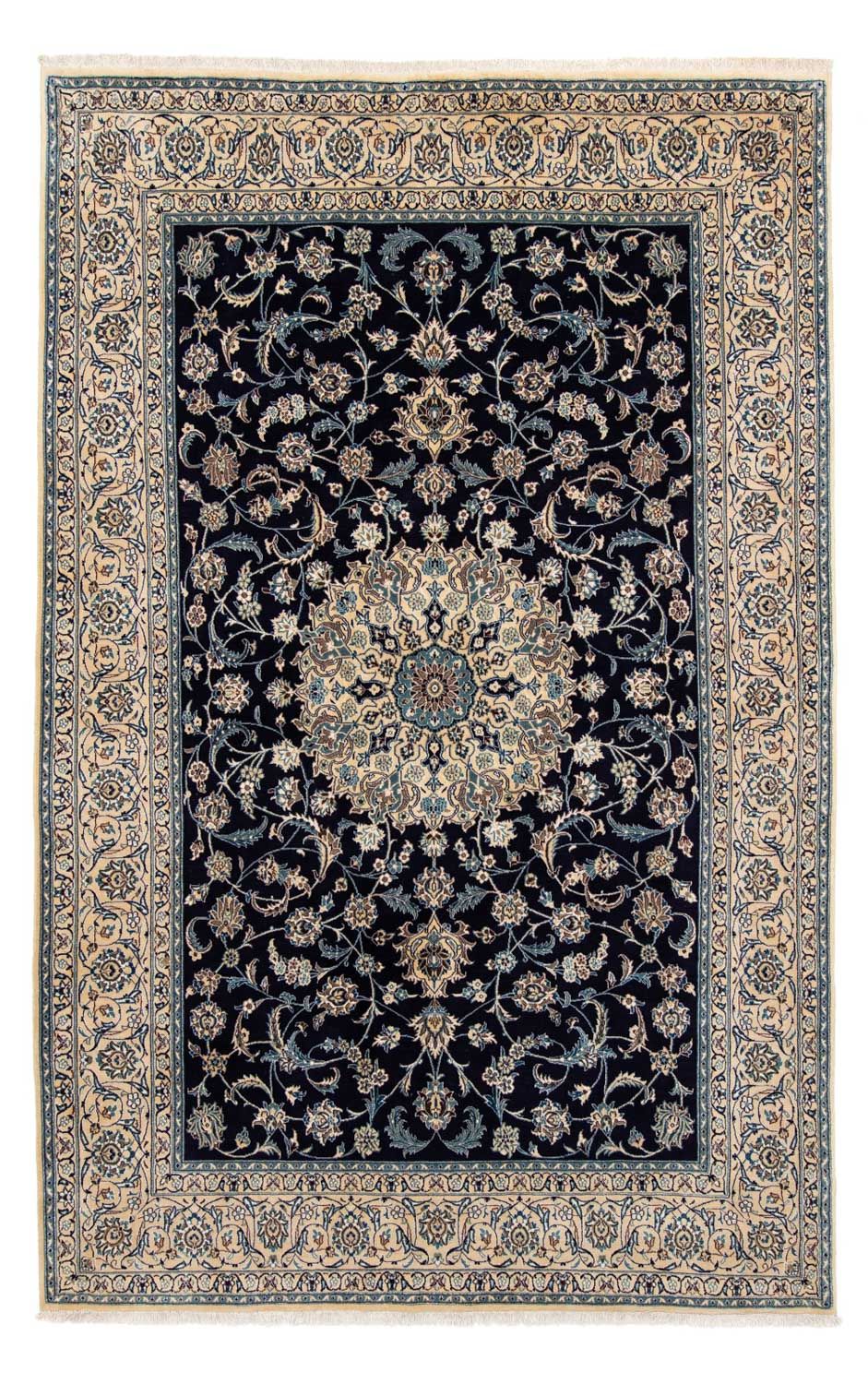 Tapis persan - Nain - Royal - 286 x 198 cm - noir