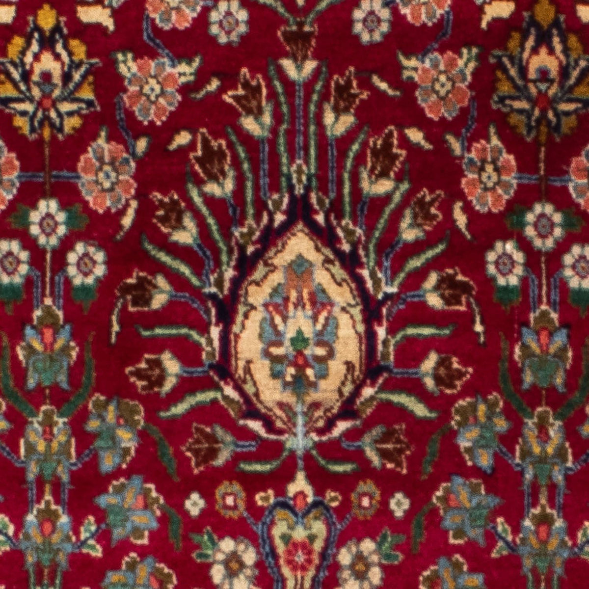 Tapis de couloir Tapis persan - Tabriz - 265 x 106 cm - rouge foncé