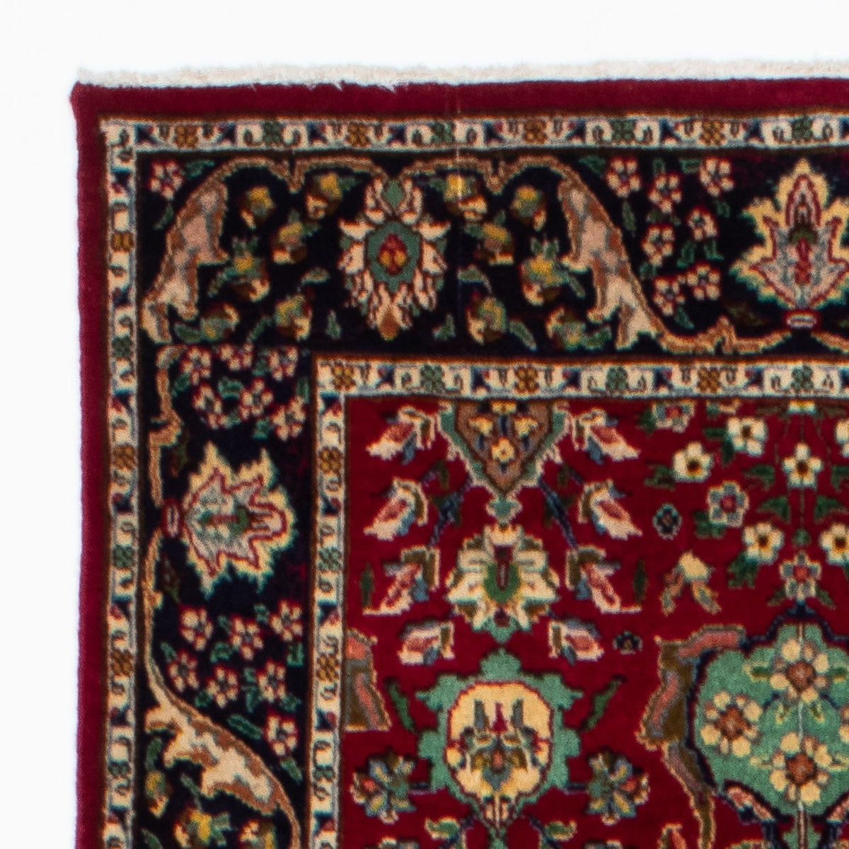 Tapis de couloir Tapis persan - Tabriz - 265 x 106 cm - rouge foncé