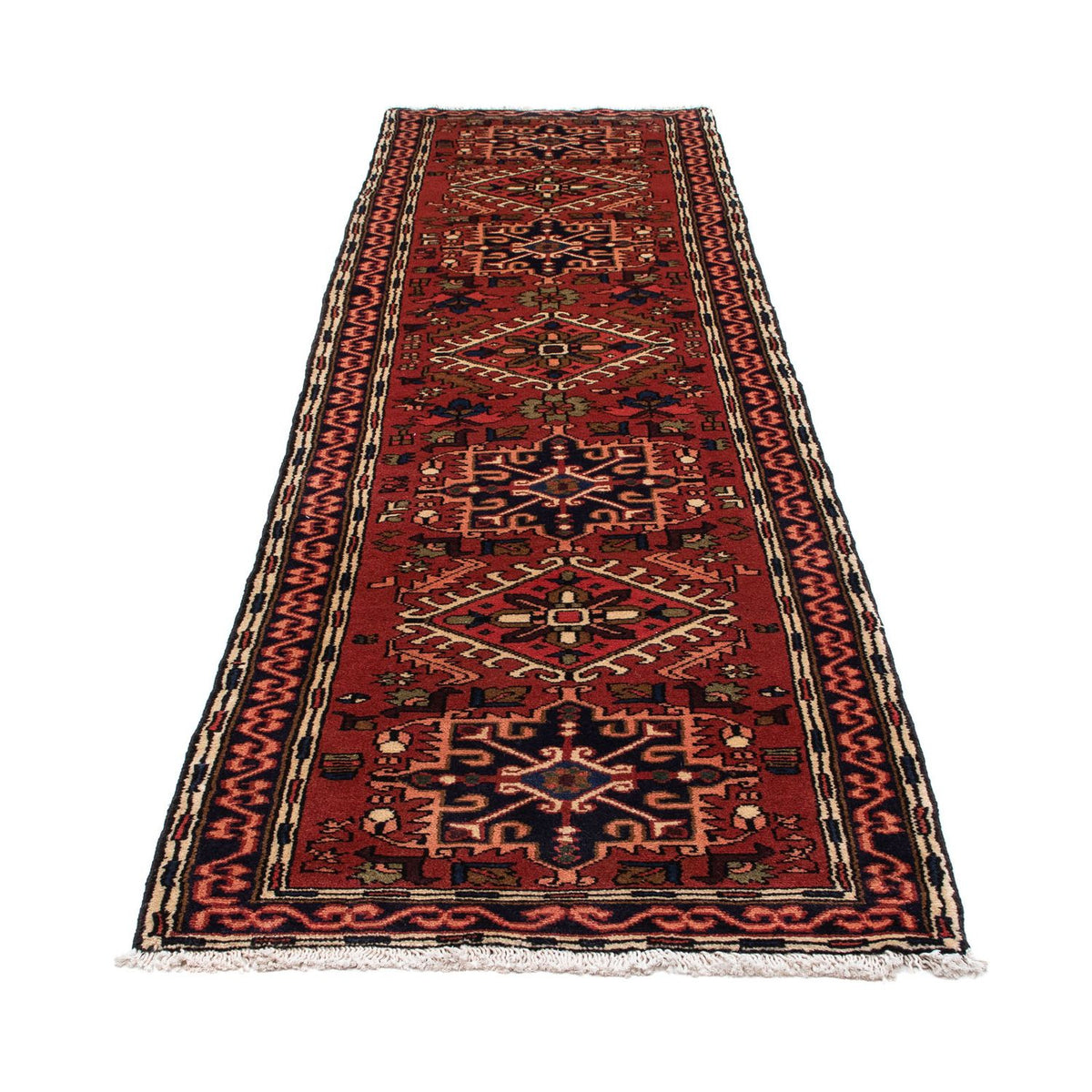 Tapis de couloir Tapis persan - Nomadic - 297 x 78 cm - rouge foncé