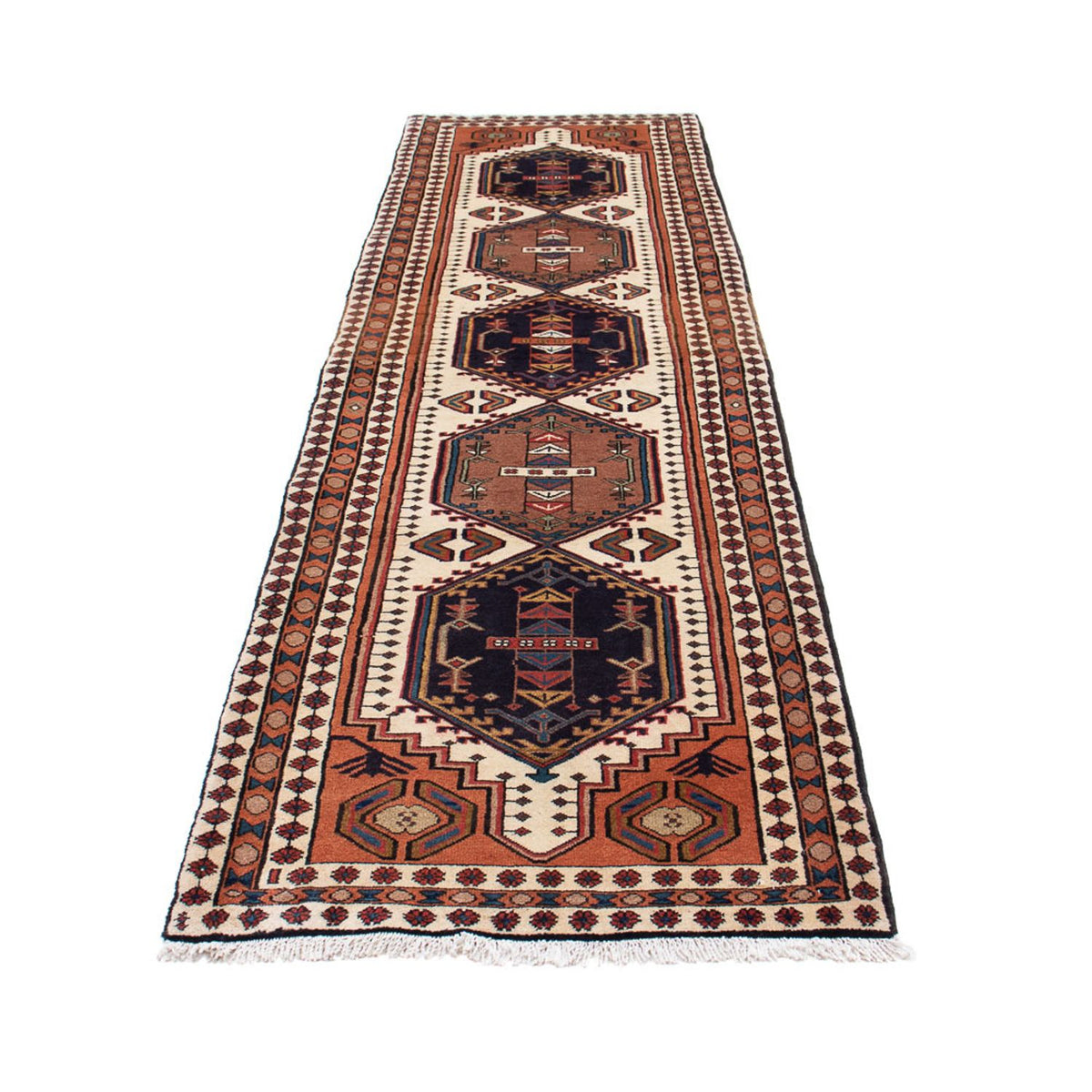 Tapis de couloir Tapis persan - Nomadic - 307 x 79 cm - beige