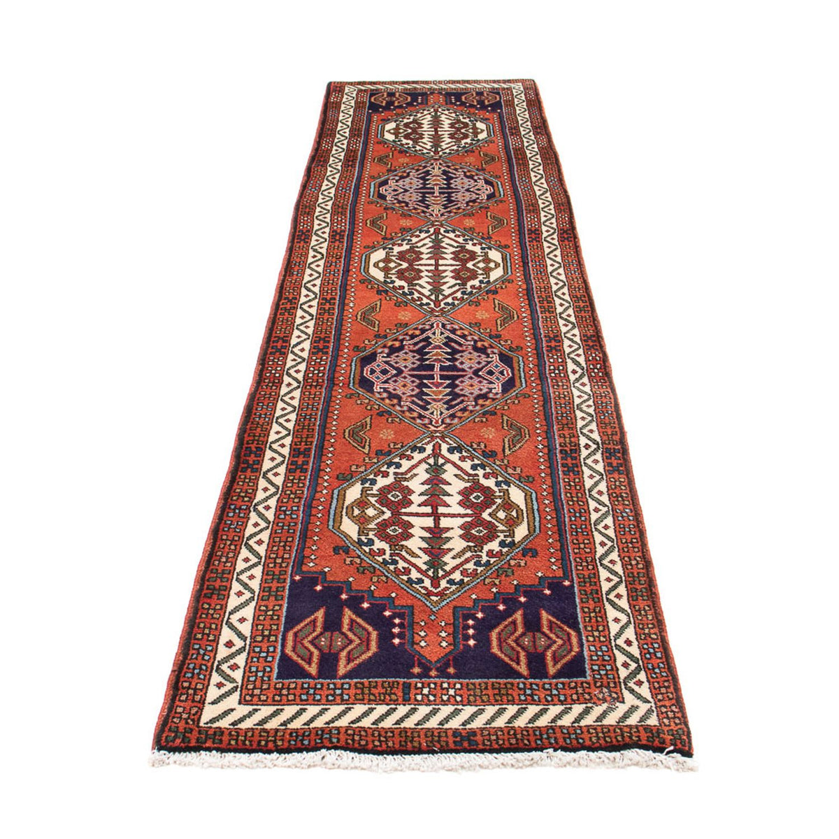 Tapis de couloir Tapis persan - Nomadic - 293 x 69 cm - rouille