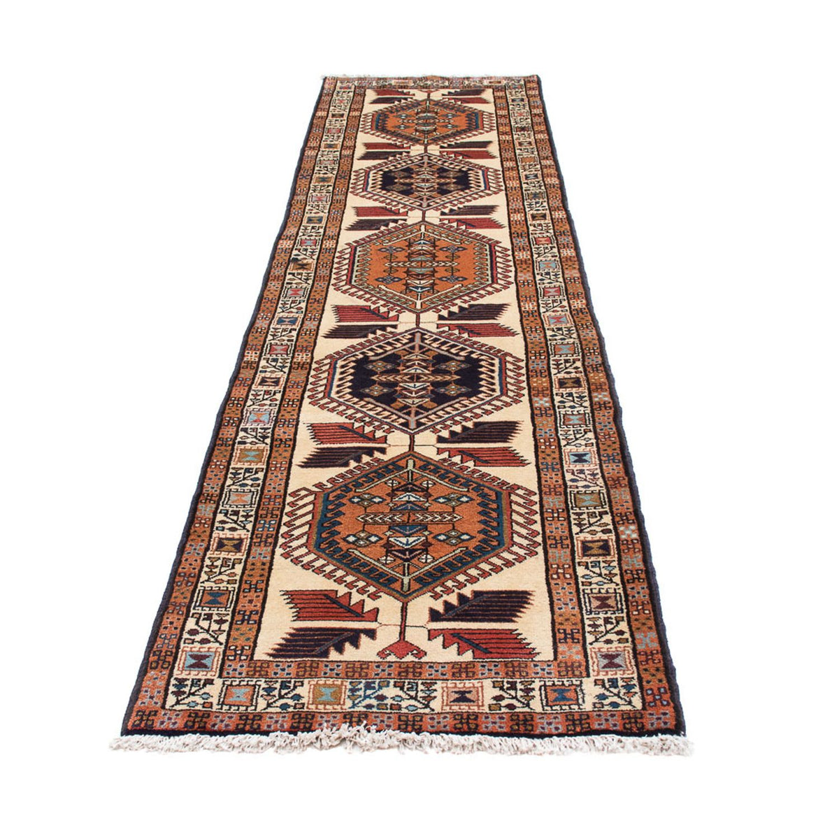 Tapis de couloir Tapis persan - Nomadic - 291 x 73 cm - beige