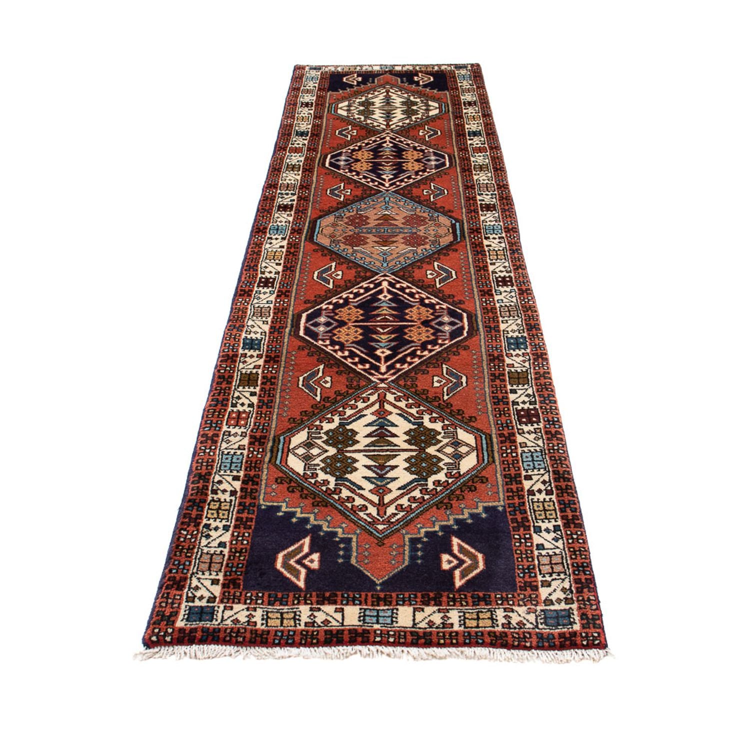 Tapis de couloir Tapis persan - Nomadic - 282 x 68 cm - rouille
