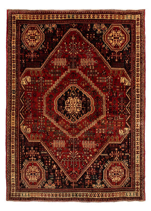Tapis persan - Nomadic - 281 x 200 cm - rouge foncé
