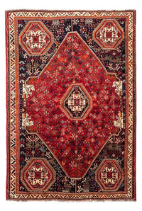 Tapis persan - Nomadic - 251 x 176 cm - rouge foncé
