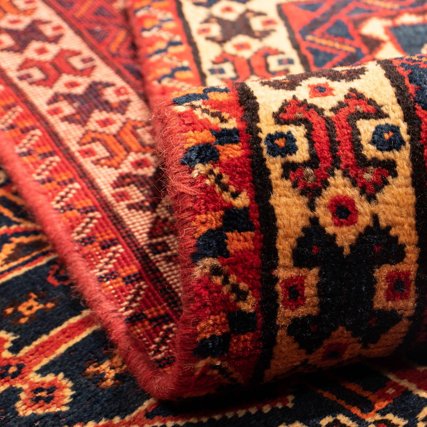 Tapis persan - Nomadic - 289 x 199 cm - rouge foncé