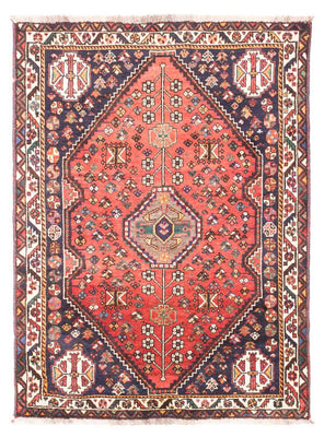 Tapis persan - Nomadic - 151 x 106 cm - rouge clair