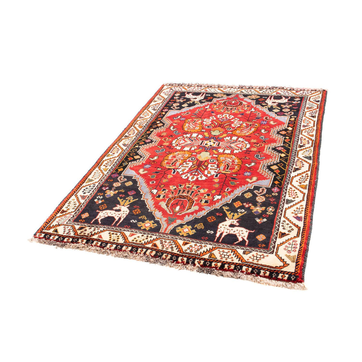 Tapis persan - Nomadic - 166 x 114 cm - rouge foncé