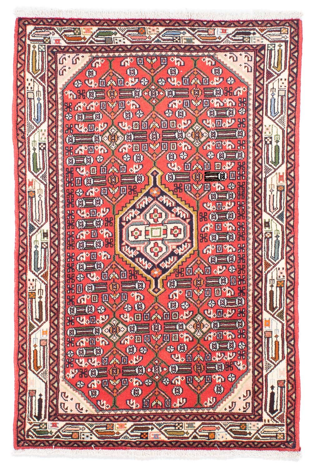 Tapis persan - Nomadic - 148 x 102 cm - rouge