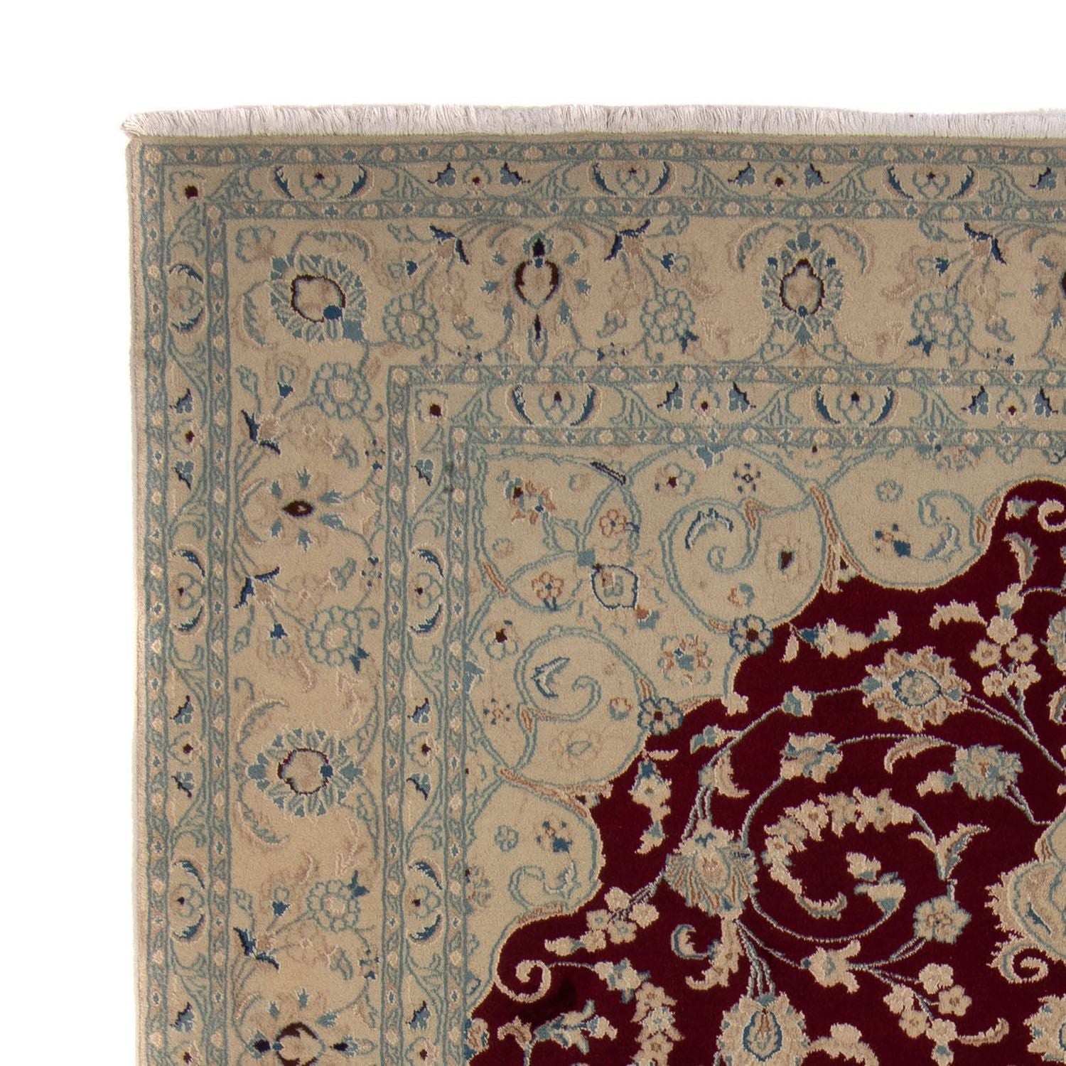 Tapis persan - Nain - 338 x 244 cm - rouge foncé