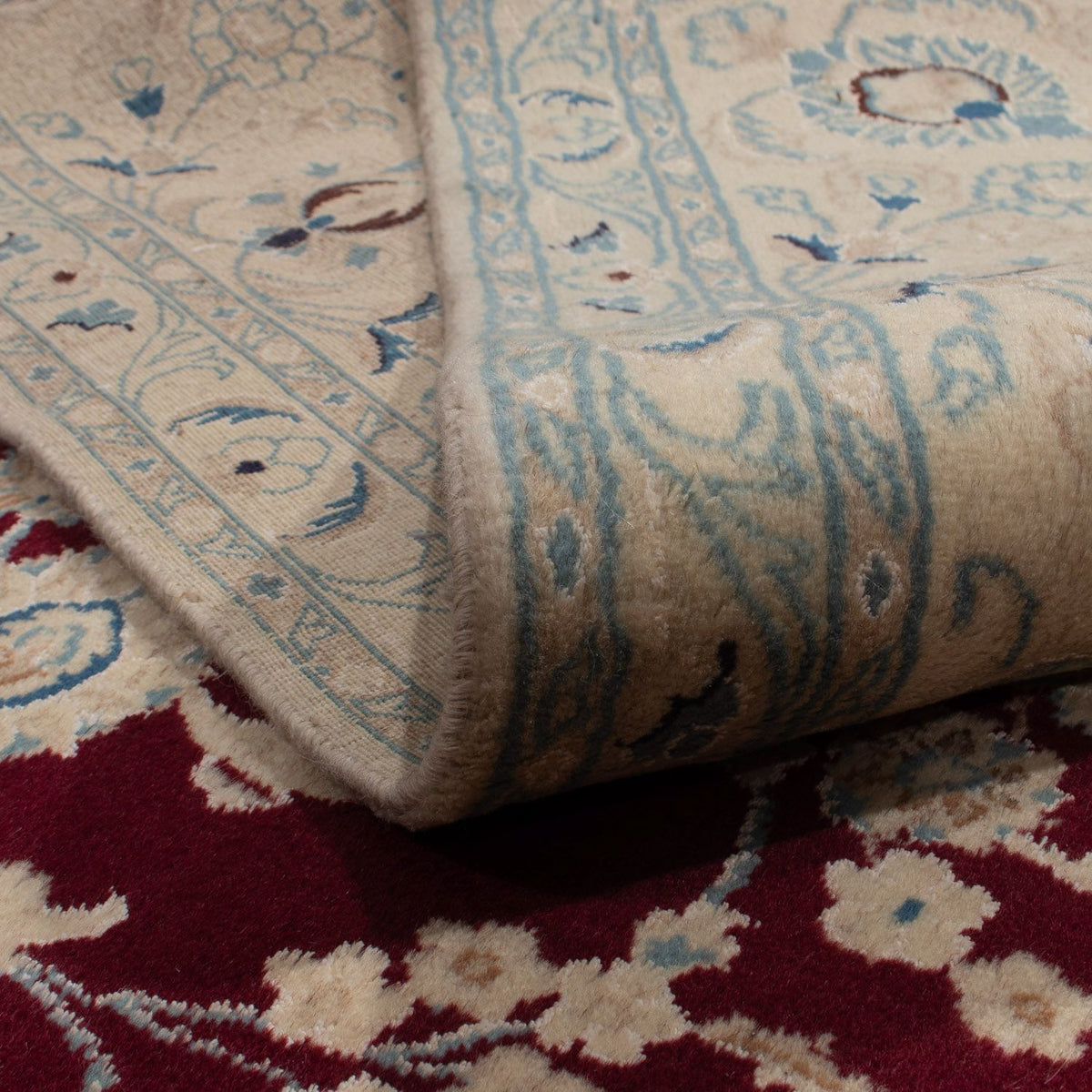 Tapis persan - Nain - 338 x 244 cm - rouge foncé