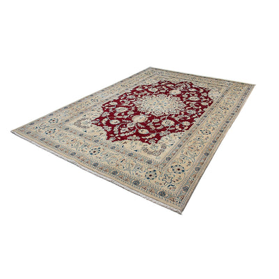 Tapis persan - Nain - 283 x 195 cm - rouge foncé