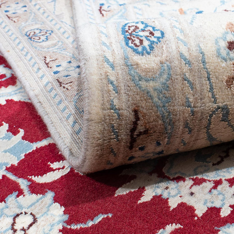 Tapis persan - Nain - 283 x 195 cm - rouge foncé