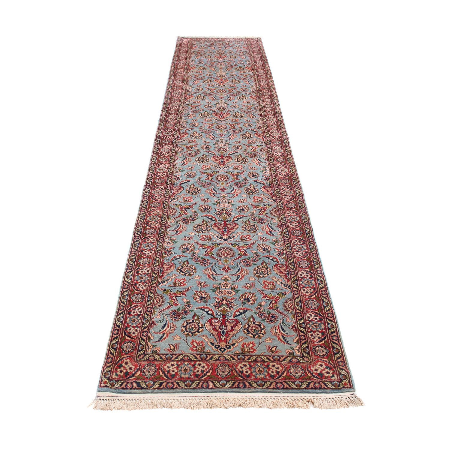 Tapis de couloir Tapis persan - Isfahan - Premium - 415 x 77 cm - multicolore