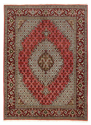 Tapis persan - Tabriz - 198 x 148 cm - rouge foncé