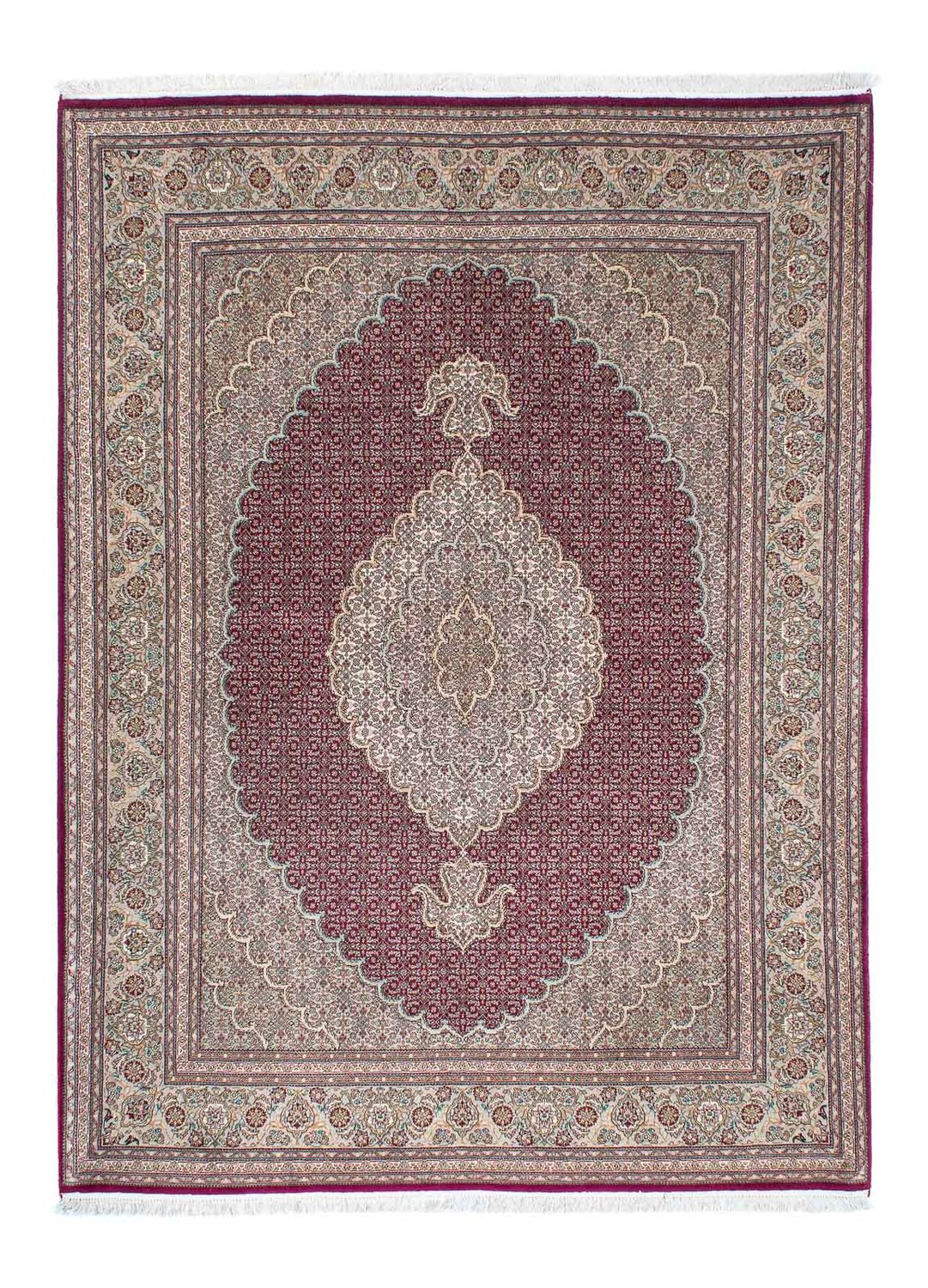 Tapis persan - Tabriz - 209 x 153 cm - rouge foncé