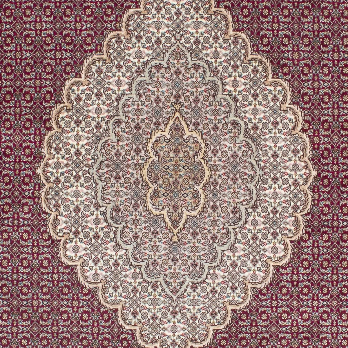 Tapis persan - Tabriz - 209 x 153 cm - rouge foncé