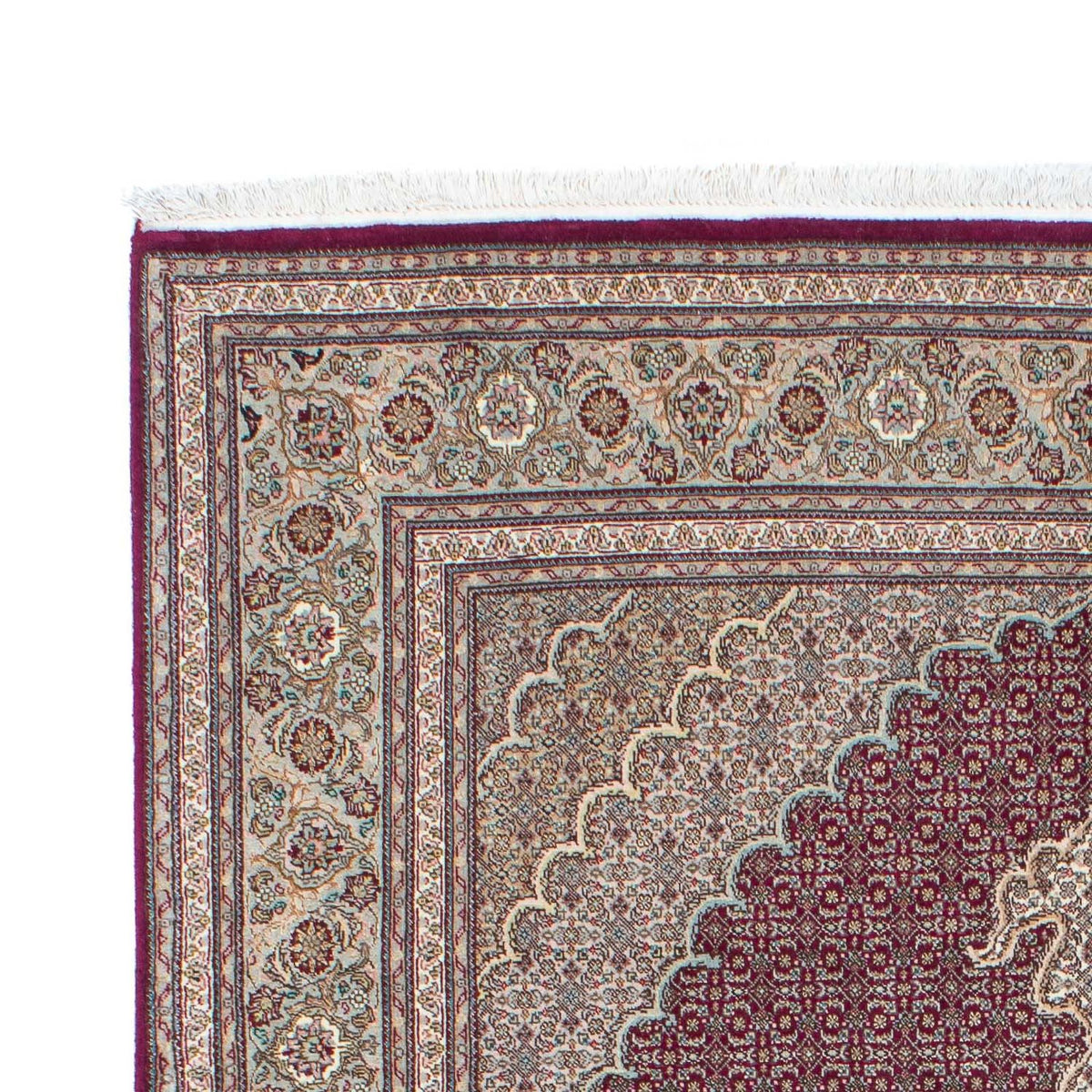 Tapis persan - Tabriz - 209 x 153 cm - rouge foncé