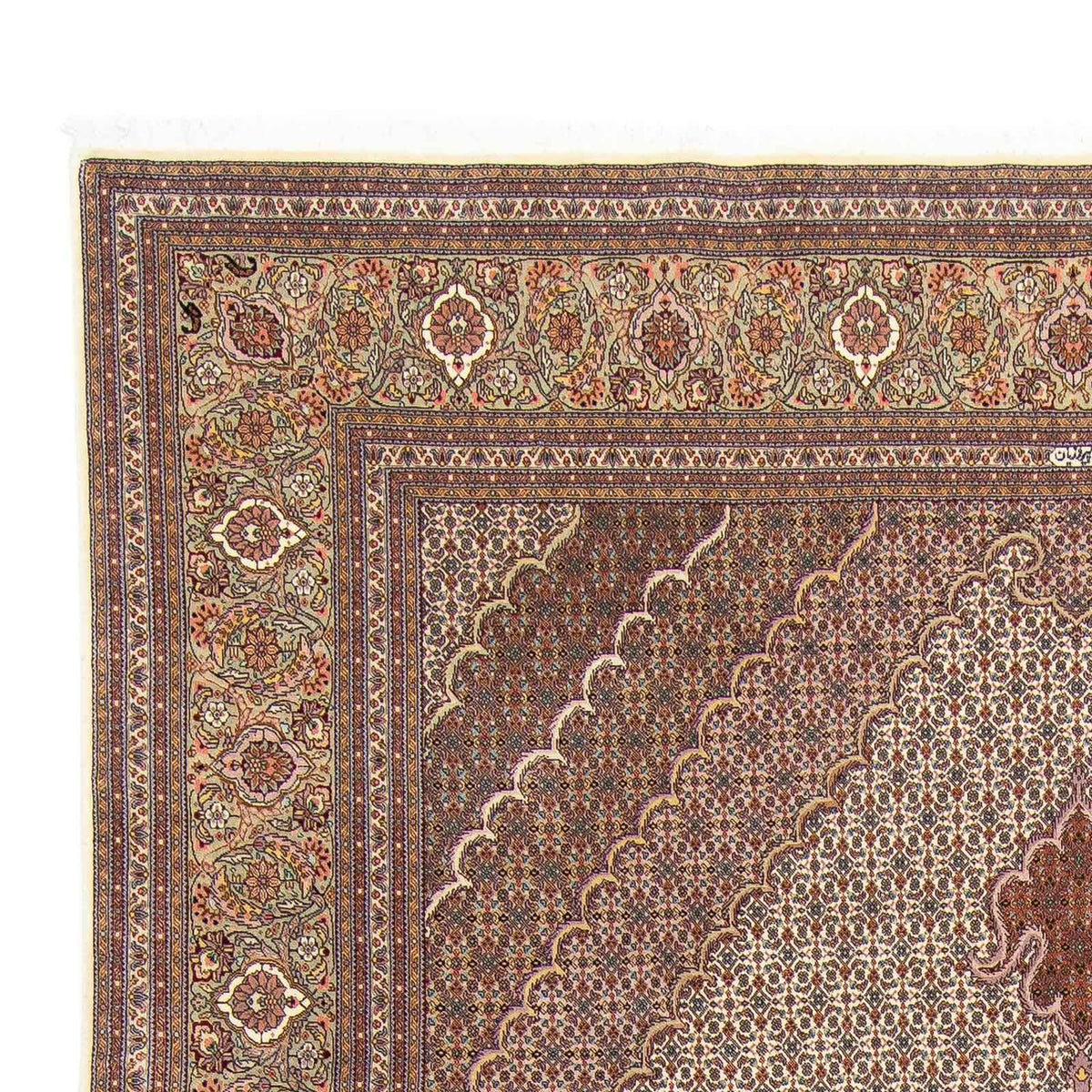 Tapis persan - Tabriz - 358 x 248 cm - marron clair