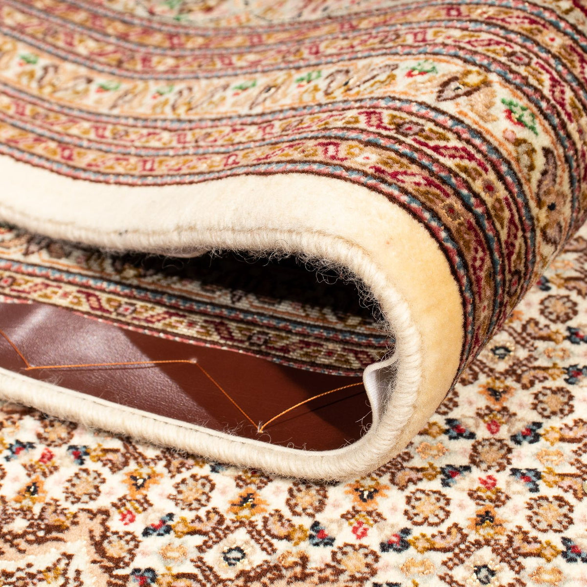 Tapis persan - Tabriz carré  - 251 x 251 cm - marron clair