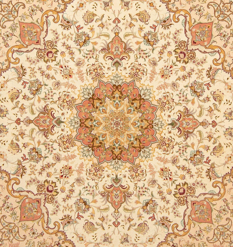 Tapis persan - Tabriz - Royal carré  - 212 x 205 cm - beige