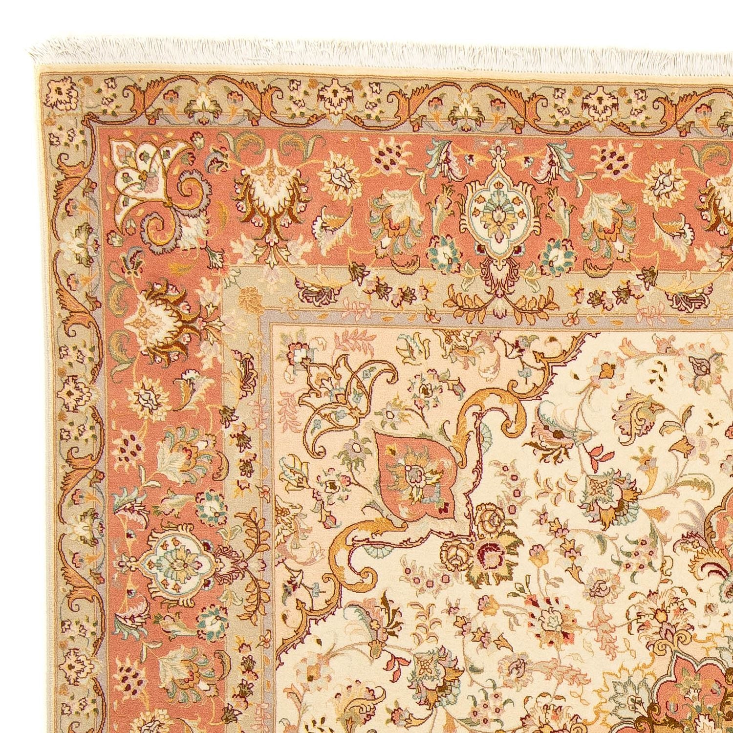 Tapis persan - Tabriz - Royal carré  - 212 x 205 cm - beige