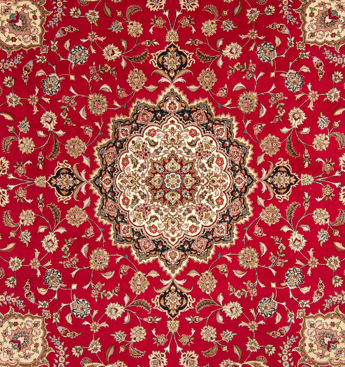 Tapis persan - Tabriz - Royal carré  - 254 x 254 cm - rouge