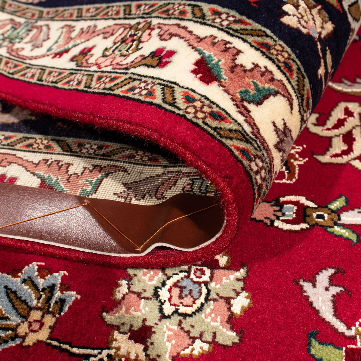 Tapis persan - Tabriz - Royal carré  - 254 x 254 cm - rouge