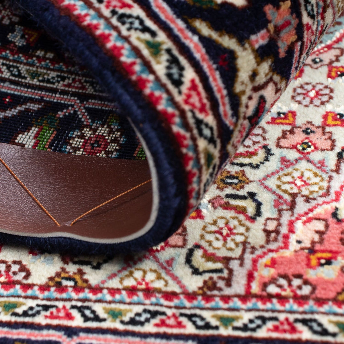 Tapis persan - Tabriz - Royal - 88 x 61 cm - bleu foncé