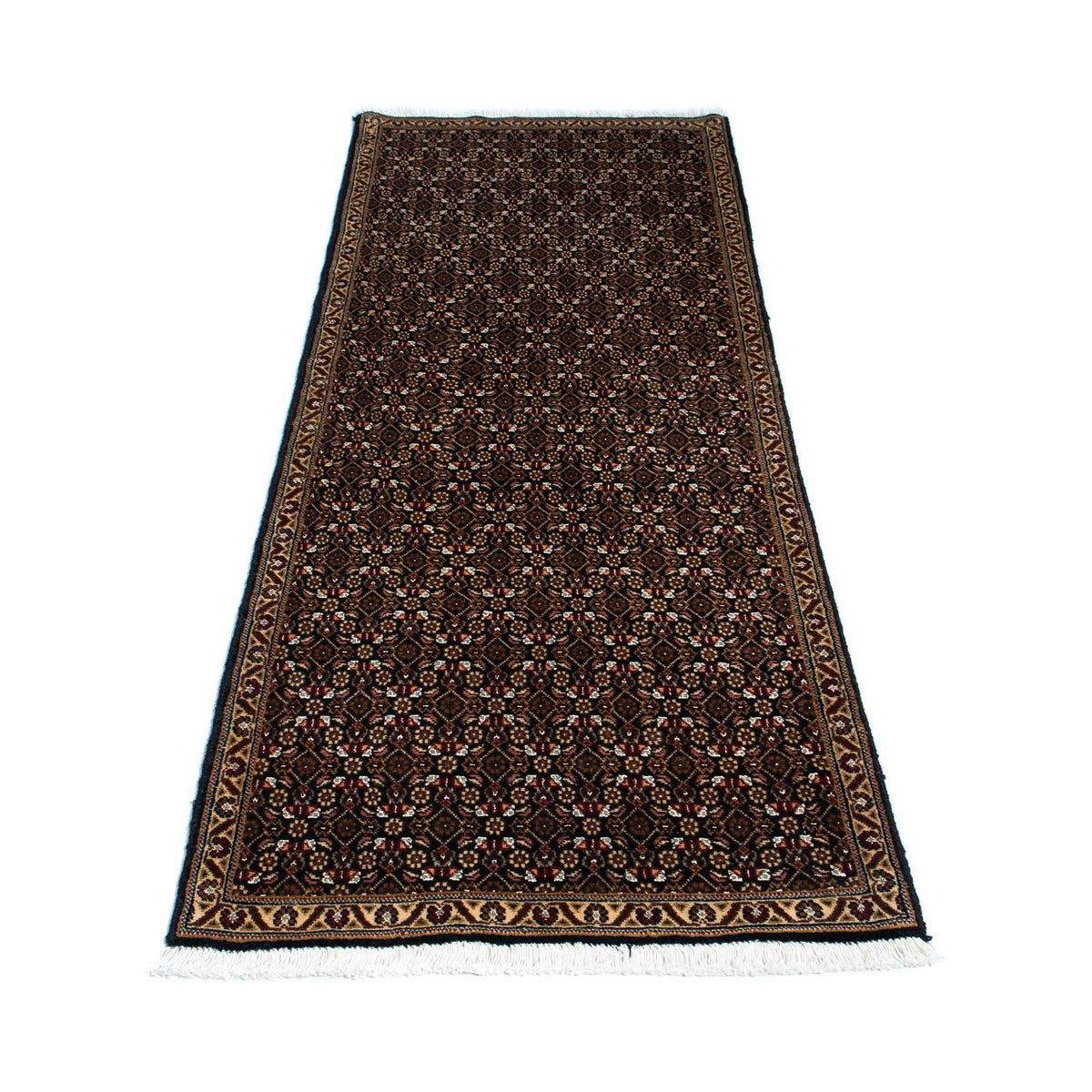 Tapis de couloir Tapis persan - Tabriz - 206 x 70 cm - bleu foncé