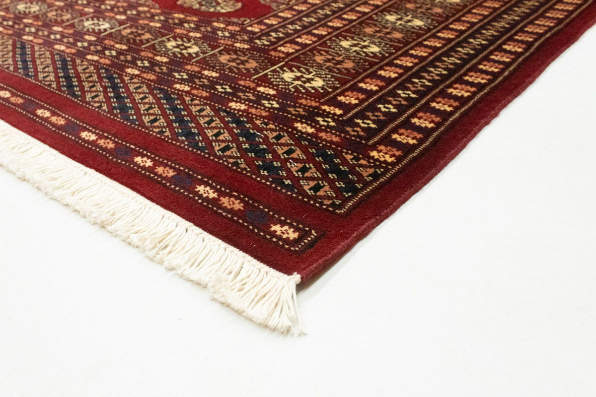 Tapis afghan - Boukhara carré  - 205 x 193 cm - rouge