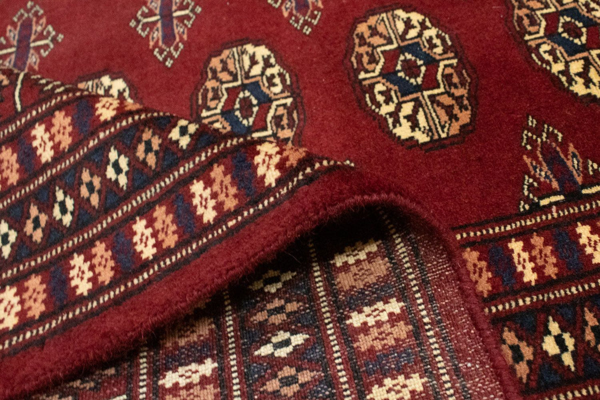 Tapis afghan - Boukhara carré  - 205 x 193 cm - rouge