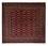 Tapis afghan - Boukhara carré  - 205 x 195 cm - rouge