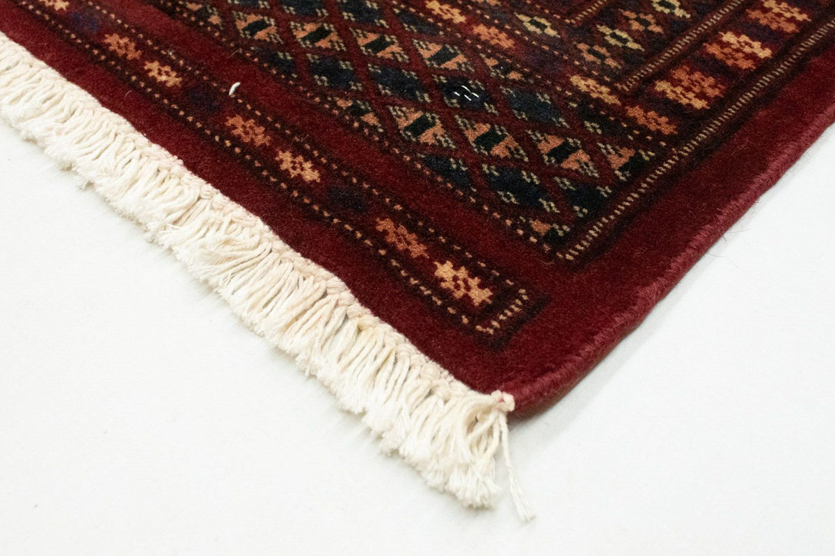 Tapis afghan - Boukhara carré  - 205 x 195 cm - rouge