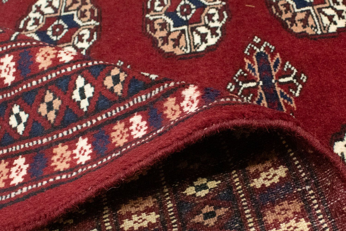 Tapis afghan - Boukhara carré  - 203 x 199 cm - rouge