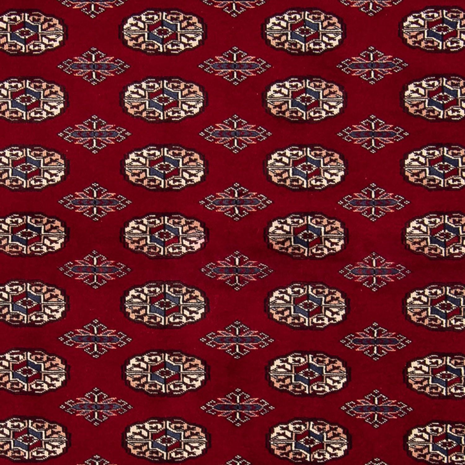 Tapis afghan - Boukhara - 240 x 170 cm - rouge foncé