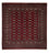 Tapis afghan - Boukhara carré  - 207 x 204 cm - rouge