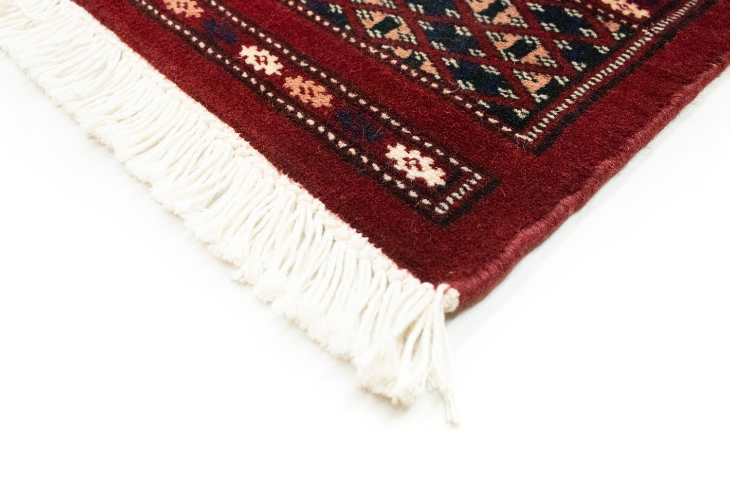 Tapis afghan - Boukhara carré  - 207 x 204 cm - rouge