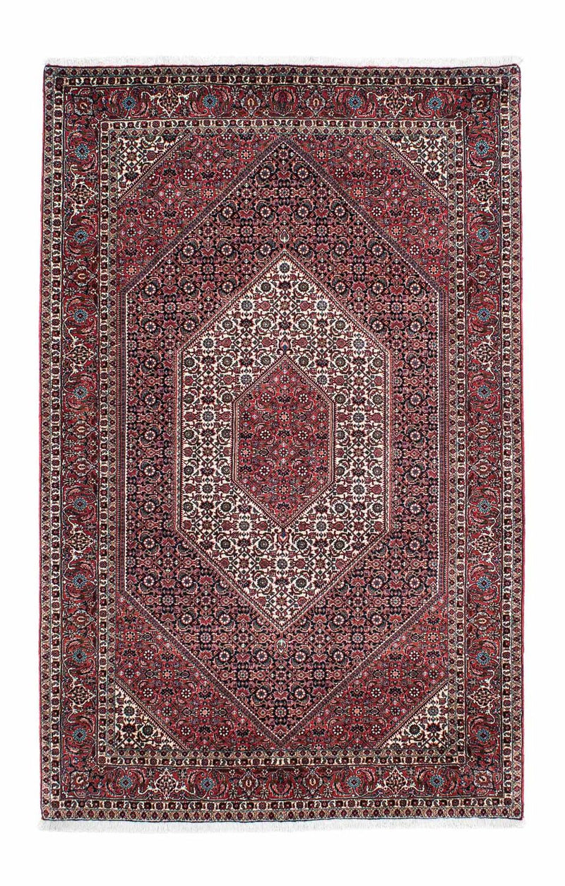 Tapis persan - Bidjar - 211 x 132 cm - rouge clair