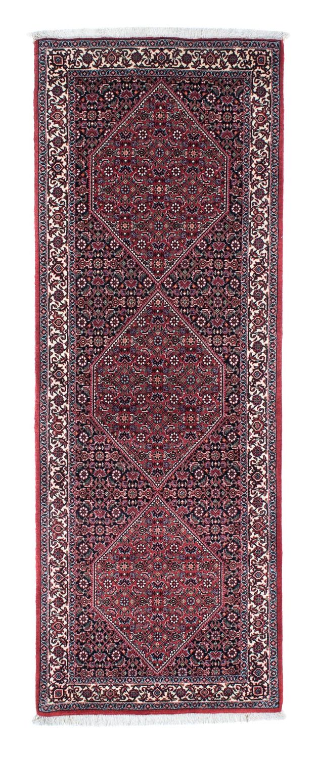 Tapis de couloir Tapis persan - Bidjar - 213 x 75 cm - bleu foncé